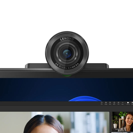 Уебкамера Lenovo QHD Webcam 2K Adjustable FOV90/78/65 Directional Microphone AutoFocus HDR AI Framing/Face USB-C/A 1.5m Detachable Cable