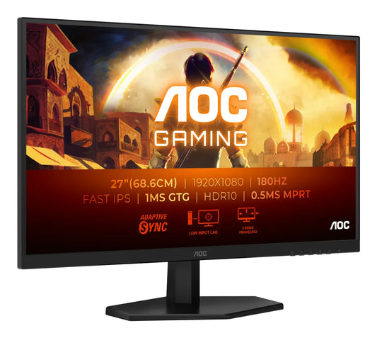 Гейминг монитор AOC 27G42E 27inch Gaming Monitor 180Hz 1920x1080 1ms HDMI DP Black