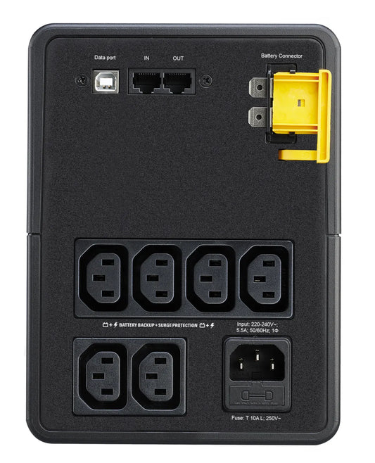 Line Interactive UPS тип кула APC Back-UPS BX Series BX1200MI UPS AC 230V 650Watt 1200VA 9Ah output connectors 6