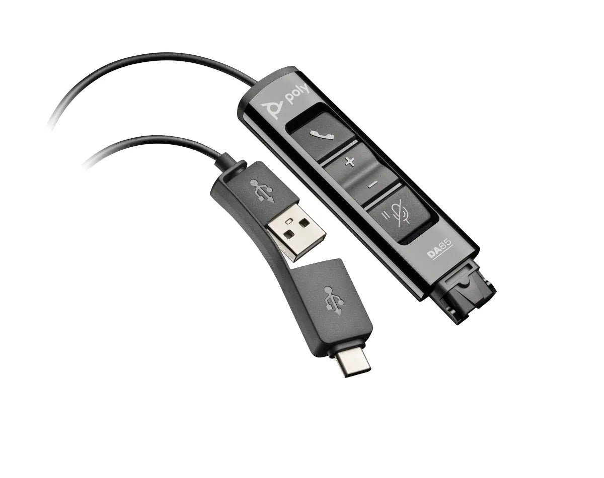 Аксесоари за слушалки и за микрофон HP Poly DA85 Headset cable USB 24 pin USB-C male to Quick Disconnect male 1.3m