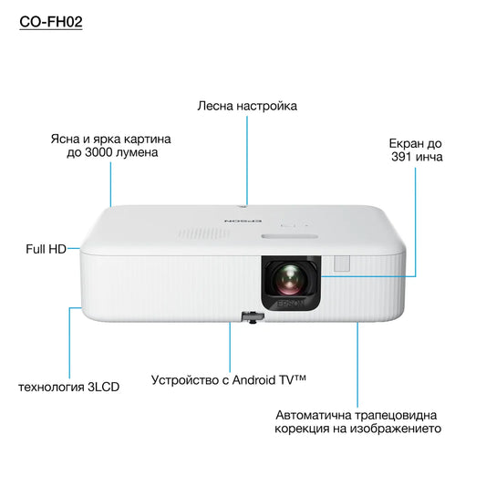 Потребителски проектор Epson CO-FH02 Projector 3LCD 1080p 3000lm