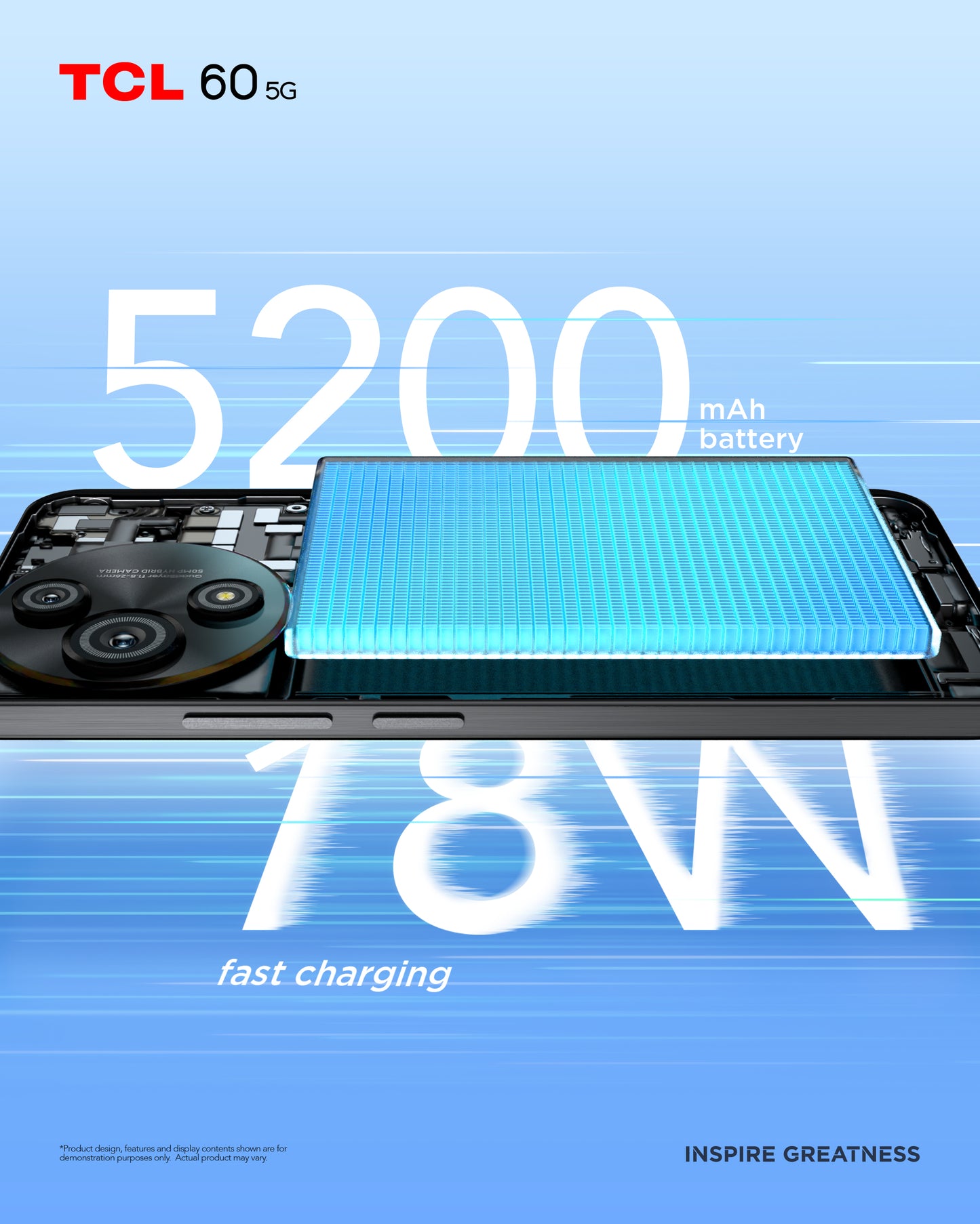 Смартфон с Android TCL 60 5G 6GB 256GB Midnight Blue