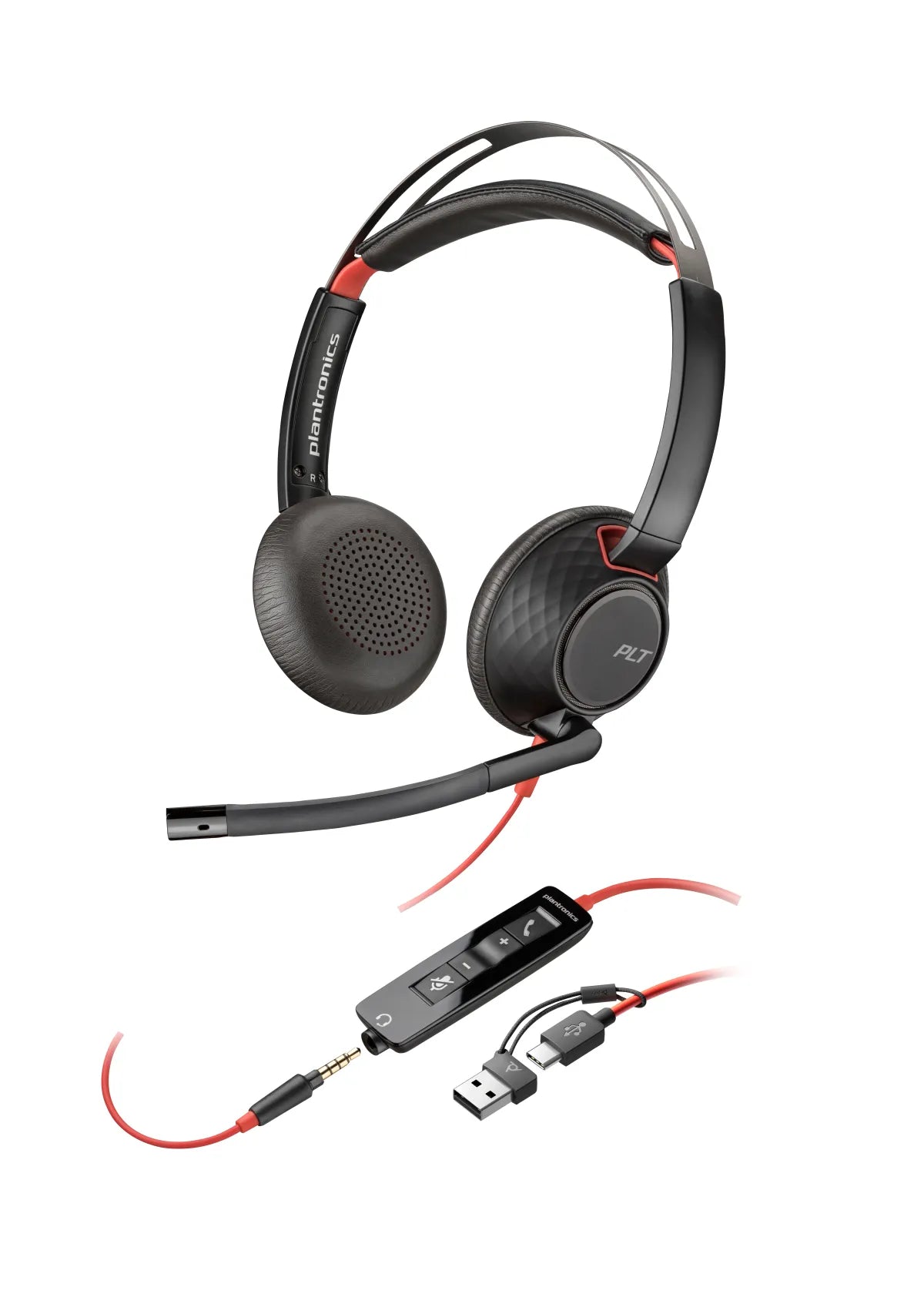 Бизнес слушалки HP Poly Blackwire 5220 Stereo USB-C Headset +3.5mm Plug +USB-C/A Adapter SmartBuy