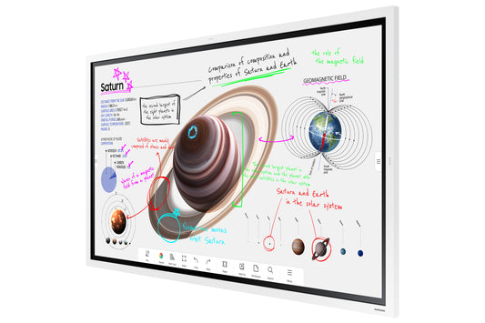 Професионални дисплеи със сензорен екран Samsung Flip Pro Digital Flipboard 55inch 4K IR Touch HDMI USB LAN WiFi WPA2 Enterprise Bluetooth Tizen 6.5 SoC 2x10W 400x400