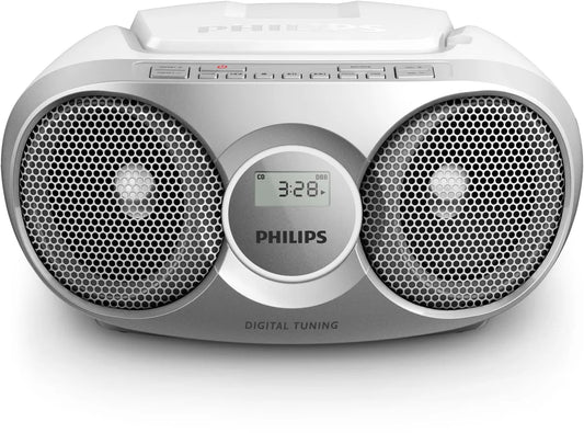 Philips CD Player, Radio (Dynamic Bass Boost, FM Stereo Tuner, CD Shuffle/Repeat Function, 20-Track CD Programmable, 3.5-mm Audio-In
