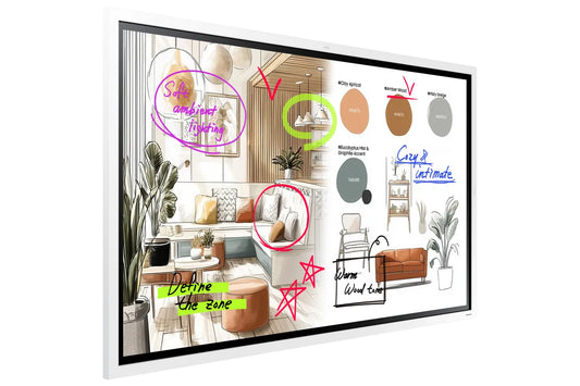 Професионален дисплей със сензорен екран Samsung FLIP 5 PRO WM55FX 55inch Tactile Infrared 20p UHD 3840x2160 16:9 350 without glass 16/7 from the mate