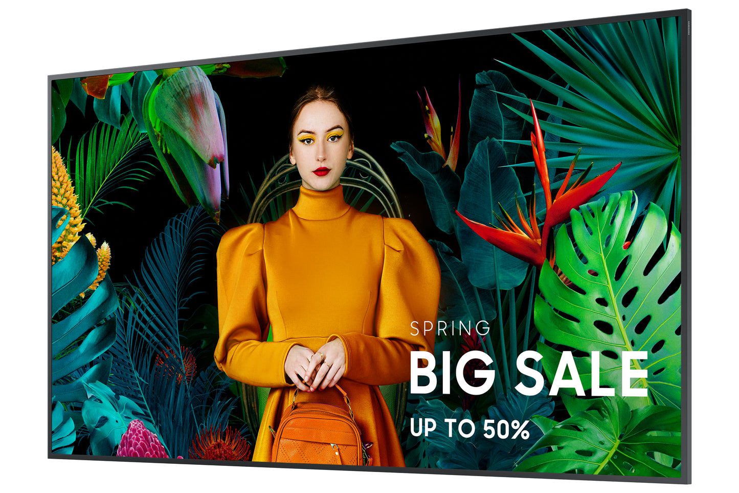 Професионален дисплей Samsung 65inch UHD/4K 16:9 QB65C Slim-LED 350nits Spkr 10W black 3xHDMI 2.0 USB 2.0 x 2 LAN WiFi Dualband BT Brightness Vesa 400x300