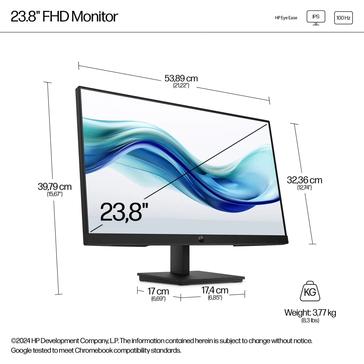 Бизнес монитор HP Series 3 Pro 324pf 23.8inch FHD 250nits HDMI DP VGA (EU) 3/3/0
