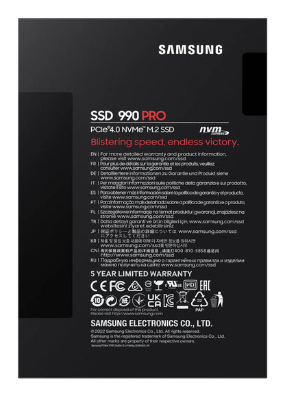 Вътрешни SSD Samsung SSD 990 PRO 1TB M.2 NVMe PCIe 4.0