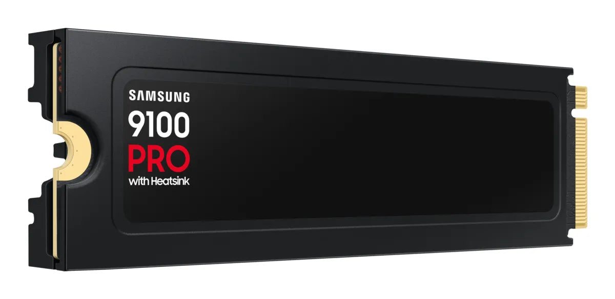 Вътрешни SSD Samsung 9100 PRO SSD Heatsink NVMe M.2 1TB PCIe 5.0 14.700 MB/s Read 13.300 MB/s Write Internal SSD for PC-Gaming and video editing