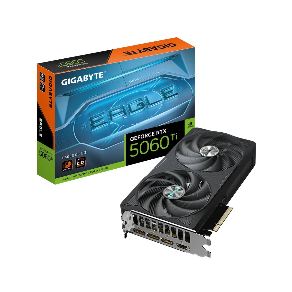 Гейминг видеокарт GIGABYTE GeForce RTX 5060 Ti EAGLE OC 8GB GDDR7 3xDP 1xHDMI VGA