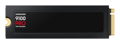 Вътрешни SSD Samsung 9100 PRO SSD Heatsink NVMe M.2 1TB PCIe 5.0 14.700 MB/s Read 13.300 MB/s Write Internal SSD for PC-Gaming and video editing