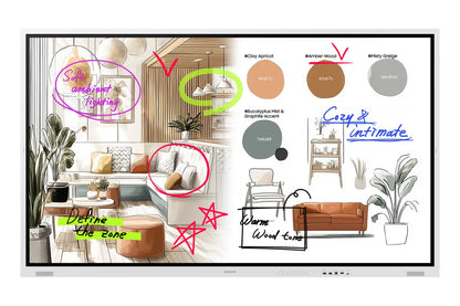 Професионален дисплей със сензорен екран Samsung FLIP 5 PRO WM75FX 75inch Tactile Infrared 20p UHD 3840x2160 16:9 350 without glass 16/7 from the mate