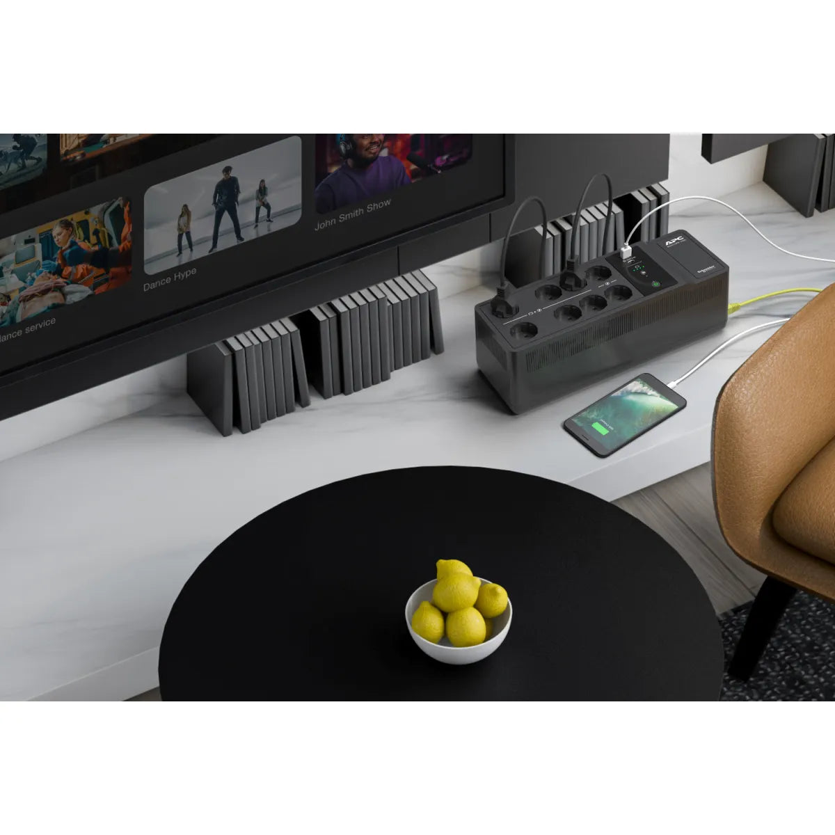 Защита на захранването от пренапрежение APC Back-UPS UPS wall mountable / surface mountable AC 230V 600Watt 1050VA output connectors 10