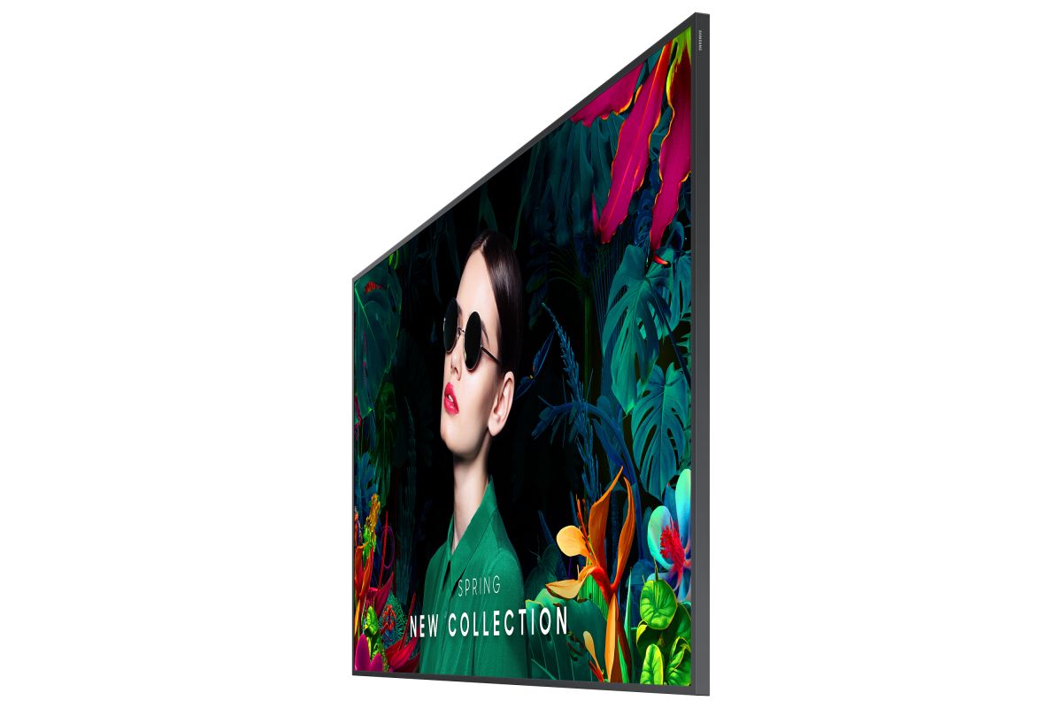 Професионален дисплей Samsung 75inch UHD/4K 16:9 QM75C Slim-LED 500nits Speakers 2x10W black 3xHDMI 2.0 DP 1.2 USB 2.0 x 2 Ethernet WiFi Dualband BT