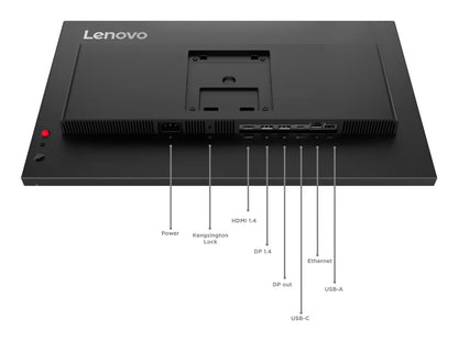 Бизнес монитор Lenovo ThinkVision T24D-40 23.8inch 1920x1080 IPS 120Hz USB-C docking 96W Daisy Chain Speakers 2x2W Epeat Gold TCO10