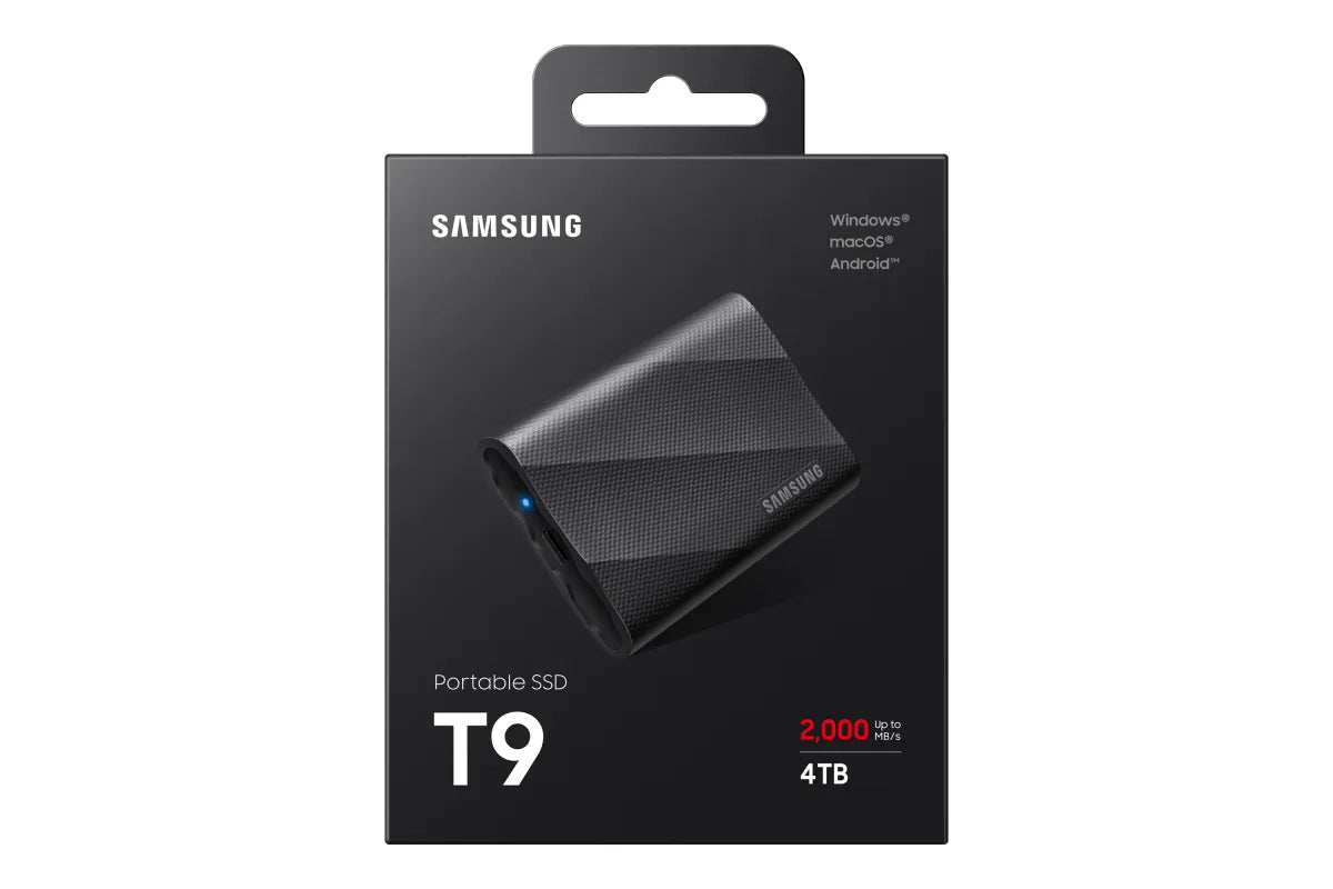 Външен SSD Samsung T9 4TB USB 3.2 Gen Portable Solid State Drive PSSD Black