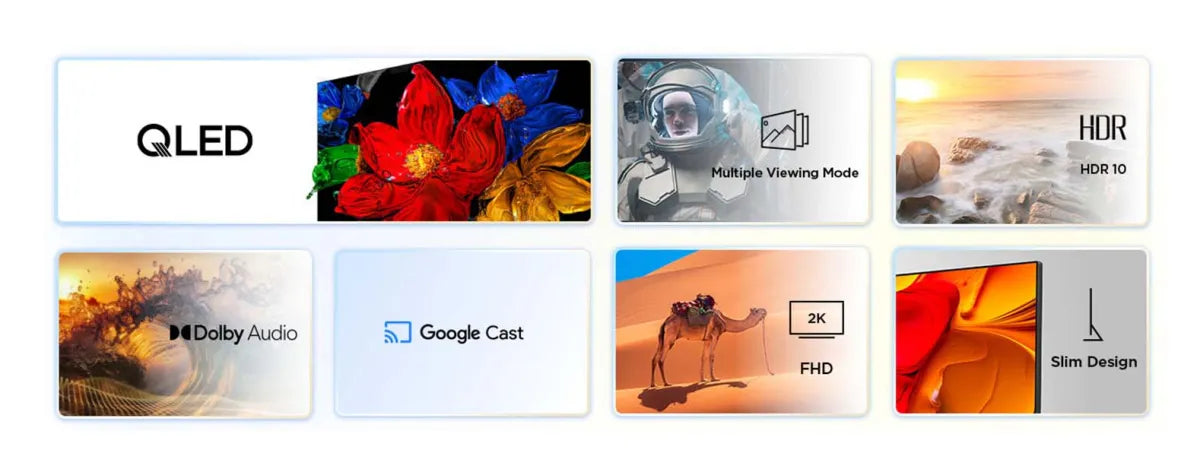 Телевизор TCL 32inch FHD QLED Google TV 32S5K Audio 2x10w