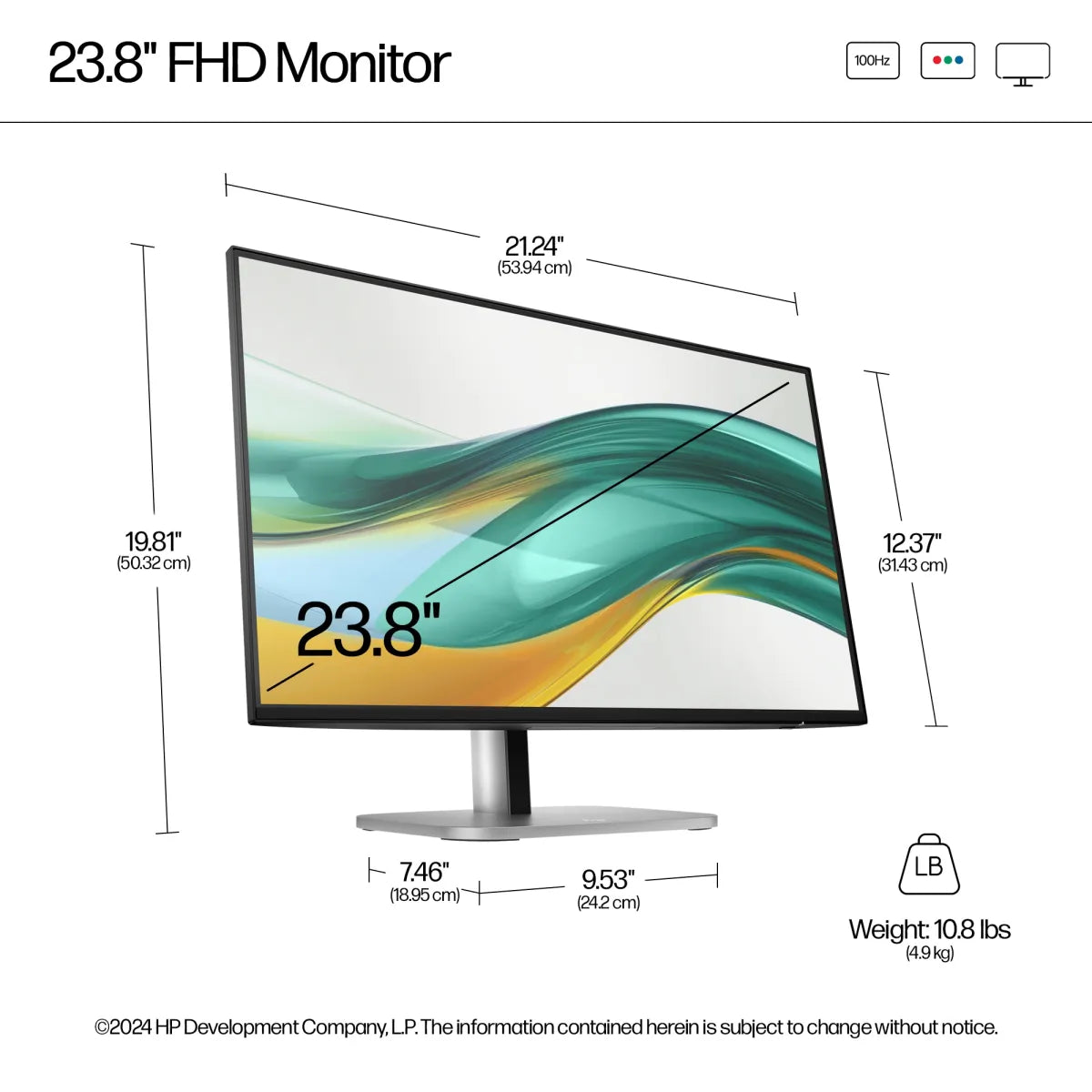 Бизнес монитор HP Series 5 Pro Pro 524pf 23.8inch FHD HDMI DP Monitor SmartBuy (EU) 3/3/0