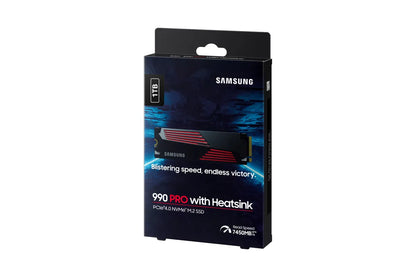Вътрешни SSD Samsung SSD 990 PRO Heatsink 1TB M.2 NVMe PCIe 4.0