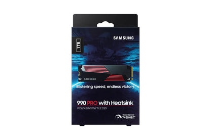 Вътрешни SSD Samsung SSD 990 PRO Heatsink 1TB M.2 NVMe PCIe 4.0