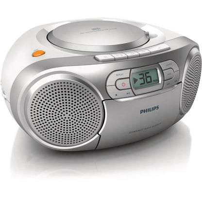 Philips CD Soundmachine, cassette, MP3-link, FM, 2 x 1 W RMS, Audio-In (3.5 mm)