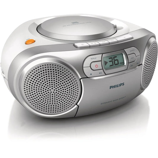 Philips CD Soundmachine, cassette, MP3-link, FM, 2 x 1 W RMS, Audio-In (3.5 mm)