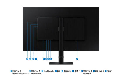 Бизнес монитор Samsung Viewfinity S8 S80UD 32inch Monitor UHD 16:9 3840x2160 VA 5ms HDR10 sRGB HAS Swivel Pivot HDMI DP USB-C 90W LAN USB3Hub KVM