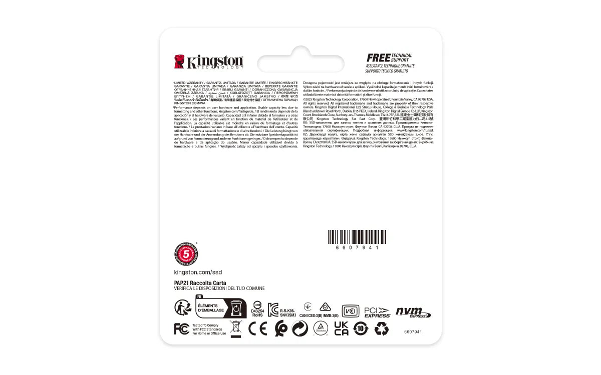 Вътрешни SSD Kingston Technology KINGSTON 2000GB NV3 M.2 2230 PCIe 4.0 NVMe SSD