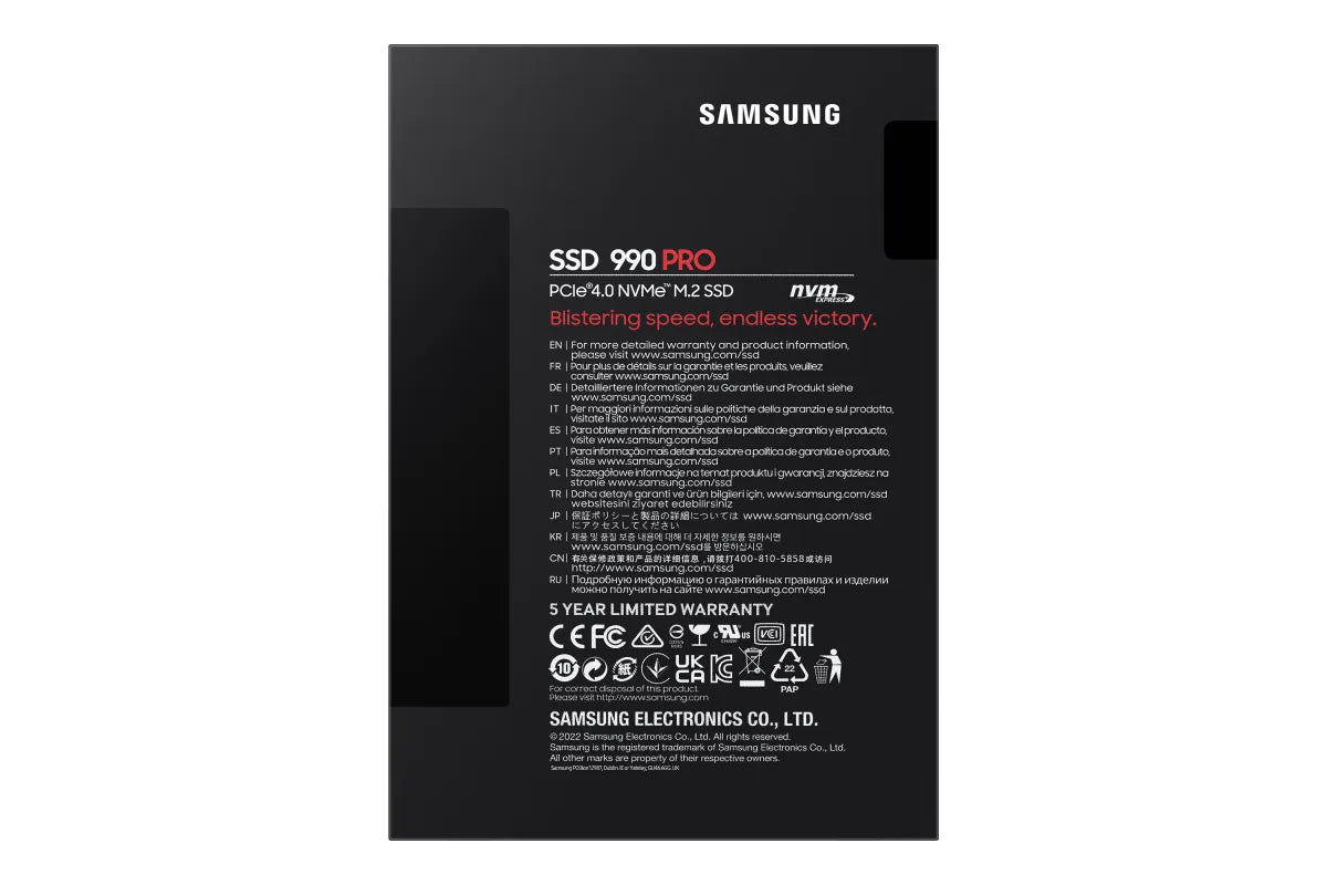 Вътрешни SSD Samsung SSD 990 PRO 4TB M.2 2280 PCIe 4.0 x4 NVMe 2.0