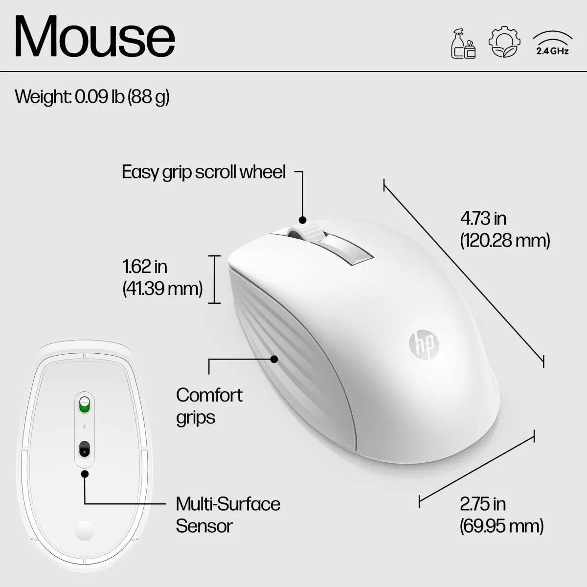 Мишка и клавиатура - безжични HP 655 White Wireless Keyboard and Mouse Combo