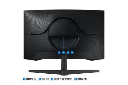Гейминг монитор Samsung Odyssey G5 27inch Monitor VA 2560x1440 Curved 1000R 16:9 165hz 300cd/m2 1ms MPRT HDR10 HDMI DP