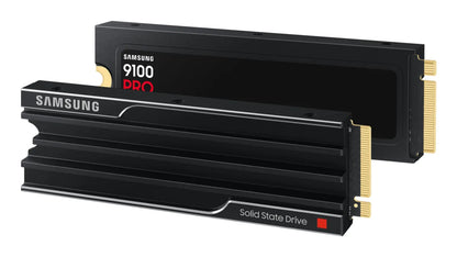 Вътрешни SSD Samsung 9100 PRO SSD Heatsink NVMe M.2 1TB PCIe 5.0 14.700 MB/s Read 13.300 MB/s Write Internal SSD for PC-Gaming and video editing