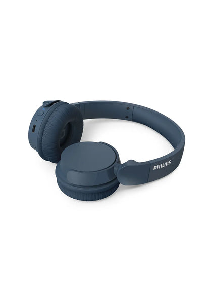 PHILIPS Wireless On Ear Headphone with mic 32mm drivers/closed-back blue