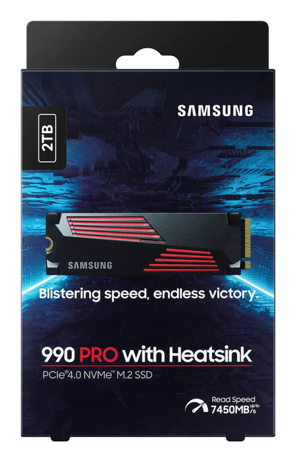 Вътрешни SSD Samsung SSD 990 PRO 2TB M.2 NVMe PCIe 4.0 Heatsink