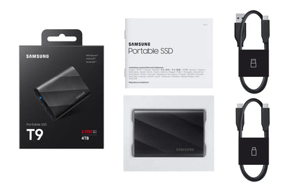 Външен SSD Samsung T9 4TB USB 3.2 Gen Portable Solid State Drive PSSD Black