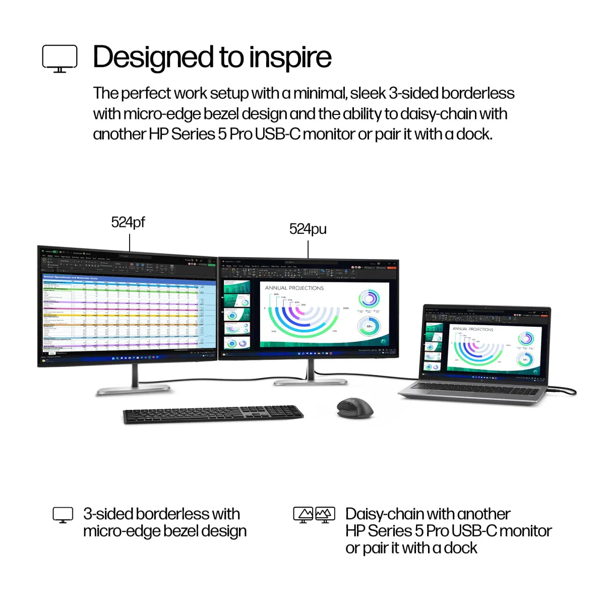 Бизнес монитор HP Series 5 Pro Pro 524pf 23.8inch FHD HDMI DP Monitor SmartBuy (EU) 3/3/0
