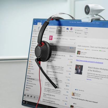 Бизнес слушалки HP Poly Blackwire 5220 Stereo USB-C Headset +3.5mm Plug +USB-C/A Adapter SmartBuy