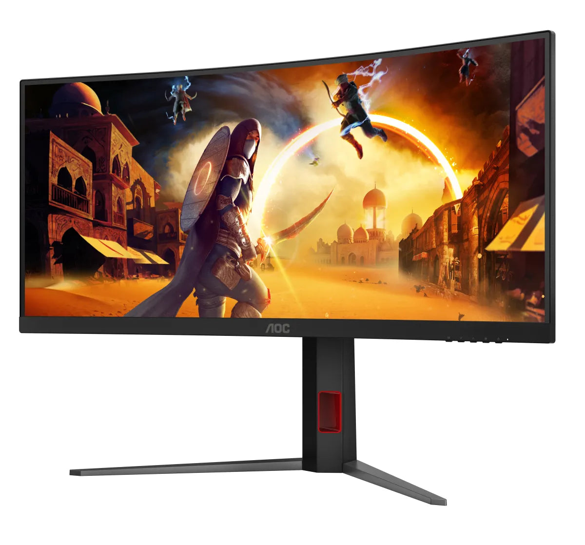 Гейминг монитор AOC CU34G4 34inch Curved Fast VA UWQHD 21:9 180Hz 0.5ms 300cd/m2 HDMI 2.0 DP1.4 Speakers