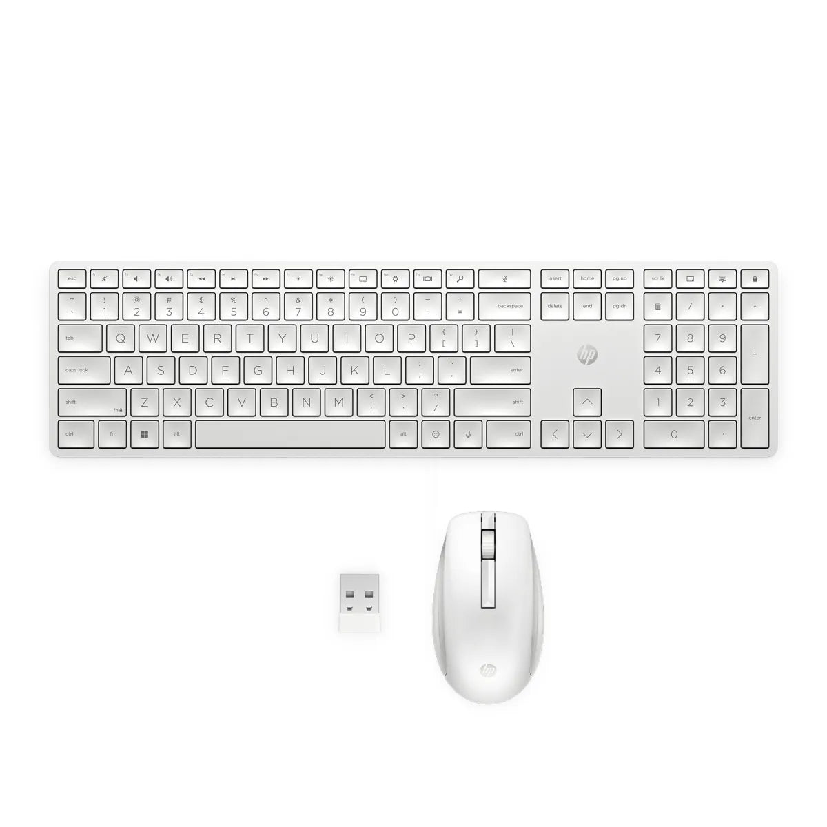 Мишка и клавиатура - безжични HP 655 White Wireless Keyboard and Mouse Combo
