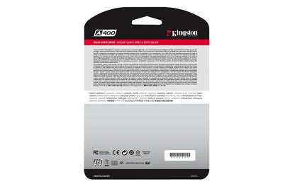 Вътрешни SSD Kingston Technology KINGSTON 240GB SSD A400 SATA3 6Gb/s 6.4cm 2.5inch 7mm height up to 500MB/s Read and 350MB/s Write