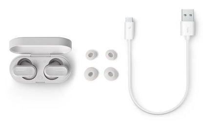 PHILIPS True Wireless Earbuds IPX4 Make calls using a single earbud Up to 24 hours play time white