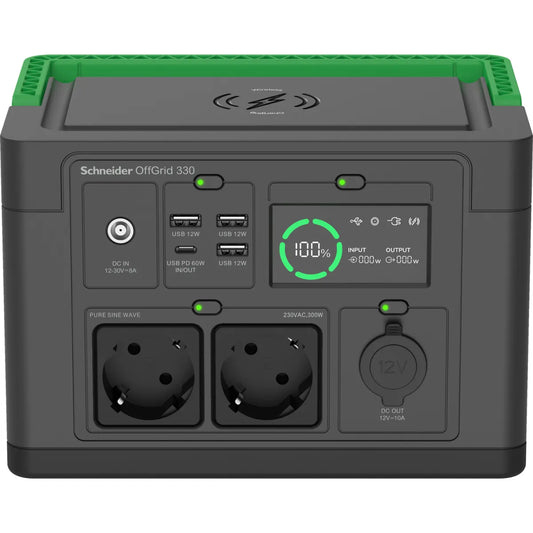 Акумулаторно захранване APC Schneider OffGrid Portable Power Station 330 332Wh Lithium-ion 2 Schuko Sinewave