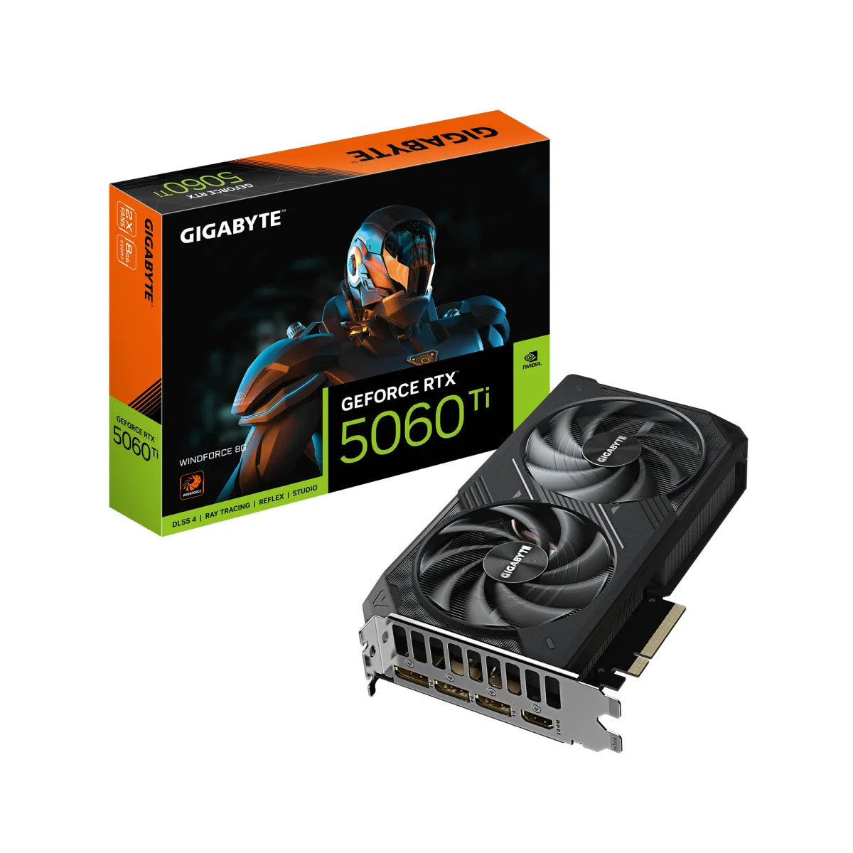 Гейминг видеокарта GIGABYTE GeForce RTX 5060 Ti WINDFORCE 8GB GDDR7 3xDP 1xHDMI