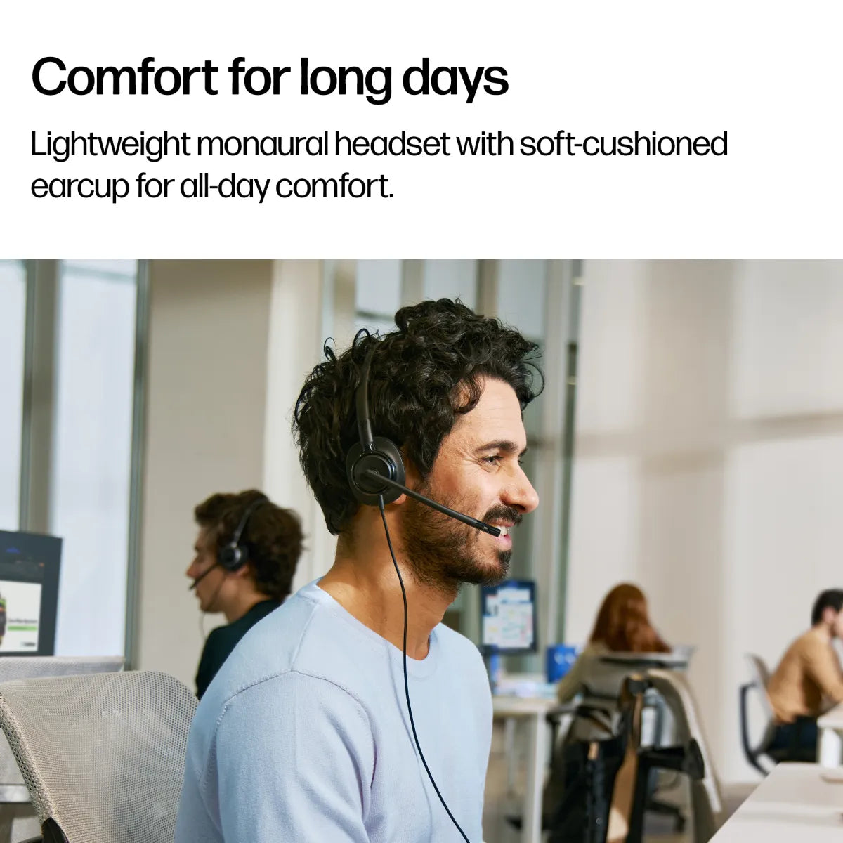 Бизнес слушалки HP Poly Mission 425 Stereo USB Wired Headset Classic WW