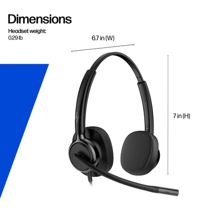 Бизнес слушалки HP Poly Mission 425 Stereo USB Wired Headset WW