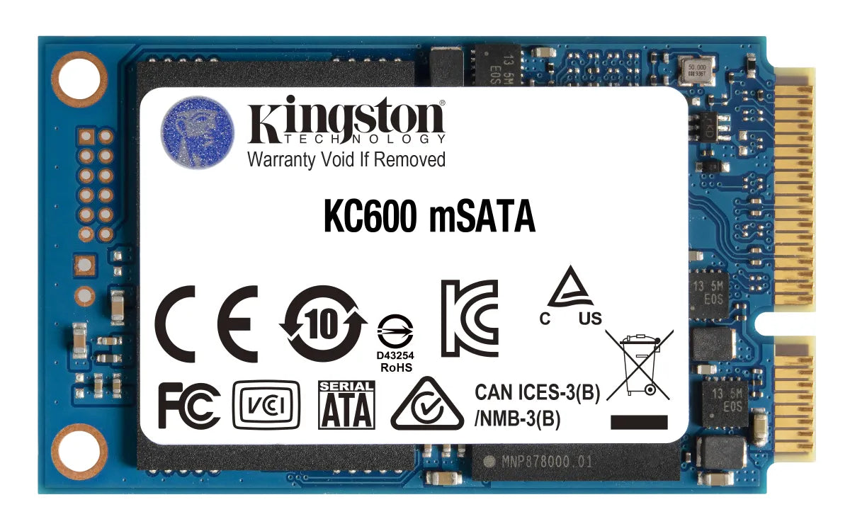 Вътрешни SSD Kingston Technology KINGSTON KC600 256GB SATA3 mSATA SSD