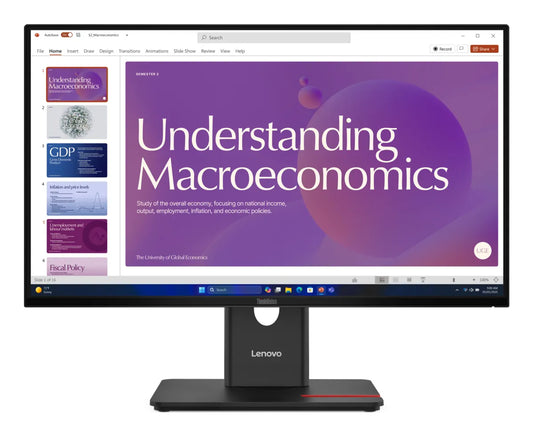 Бизнес монитор Lenovo ThinkVision T24D-40 23.8inch 1920x1080 IPS 120Hz USB-C docking 96W Daisy Chain Speakers 2x2W Epeat Gold TCO10