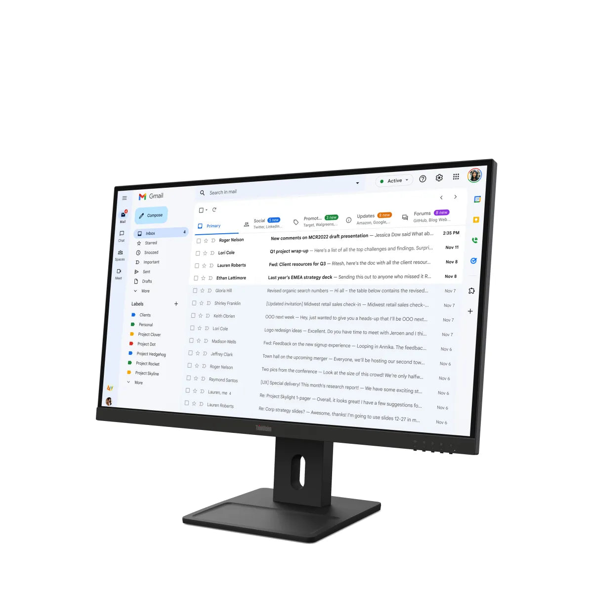 Бизнес монитор Lenovo ThinkVision E27-40 27inch IPS 16:9 1920x1080 100Hz 350cd/m2 1500:1 4ms 1xHDMI 1.4 1xDP 1.2 99 sRGB 2Wx2 3Y