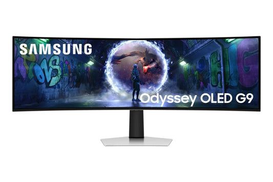 Гейминг монитор Samsung Odyssey G9 G93SD 49inch Gaming Monitor Curved OLED DQHD 5120x1440 240Hz 0.03ms
